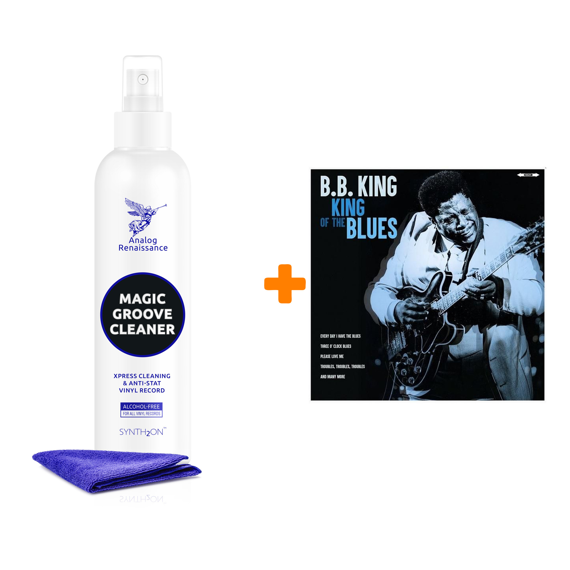 

B.B.KING King Of The Blues LP + Спрей для очистки LP с микрофиброй 250мл Набор