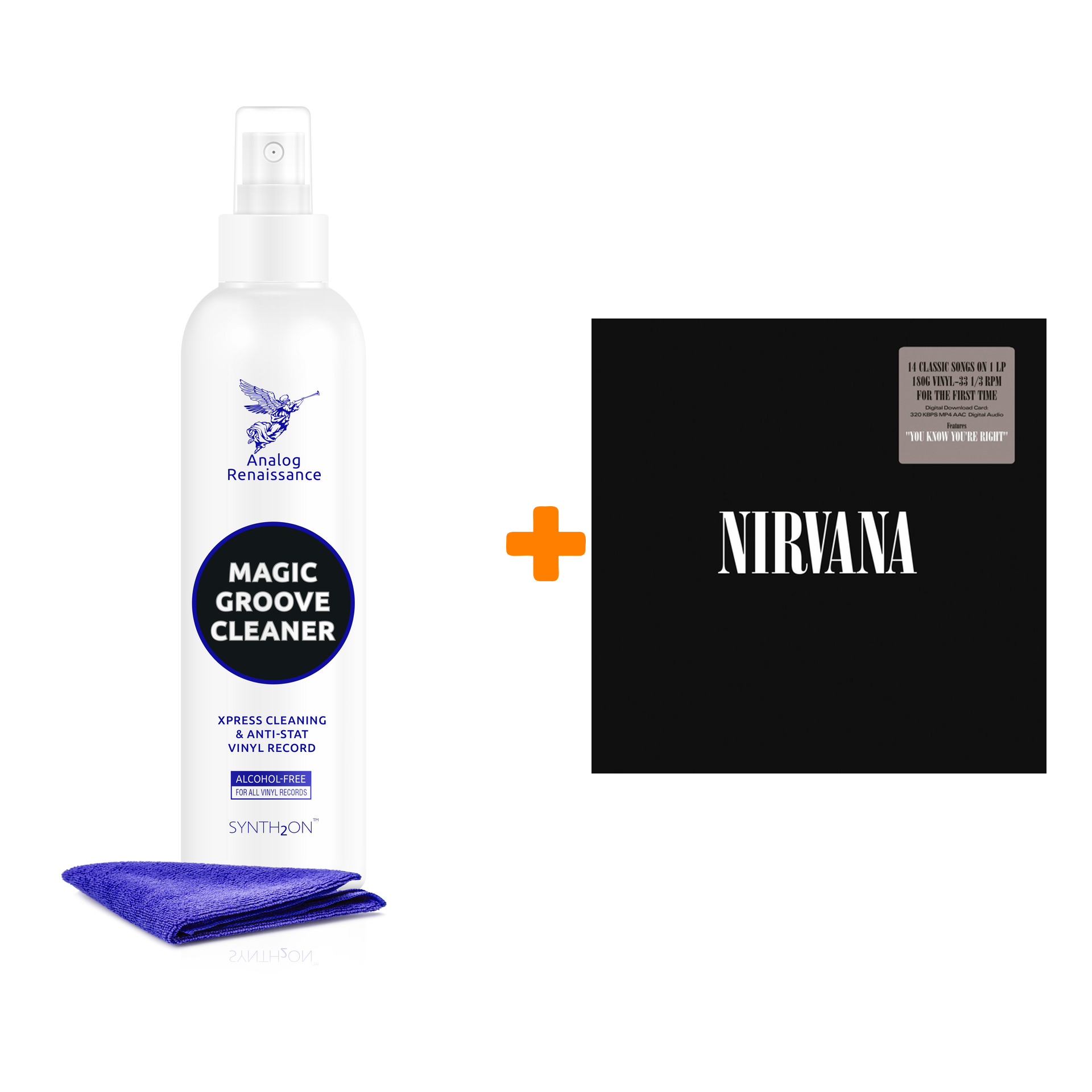 цена NIRVANA Nirvana LP + Спрей для очистки LP с микрофиброй 250мл Набор