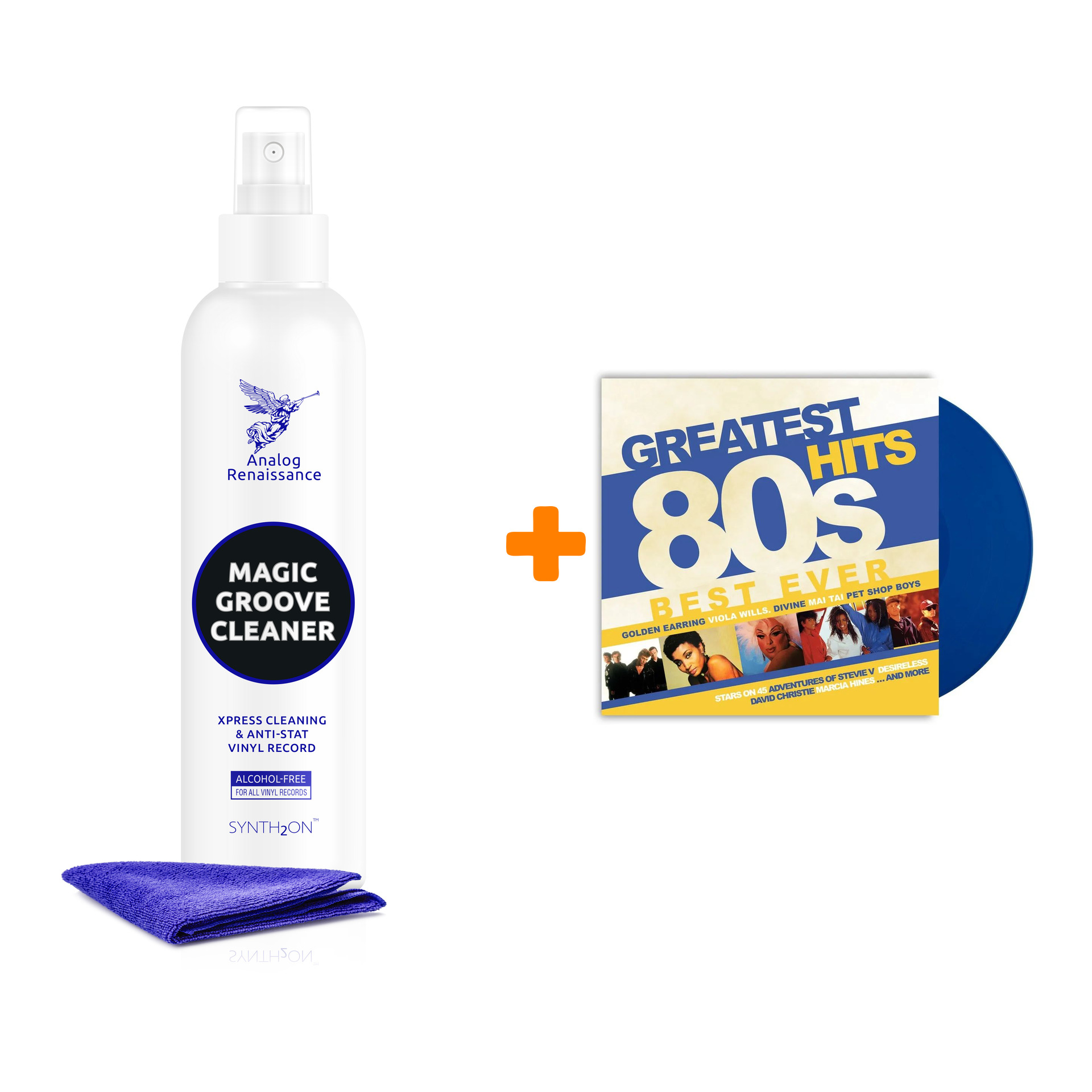 

V/A Greatest 80s Hits Best Ever Coloured Vinyl LP + Спрей для очистки LP с микрофиброй 250мл Набор