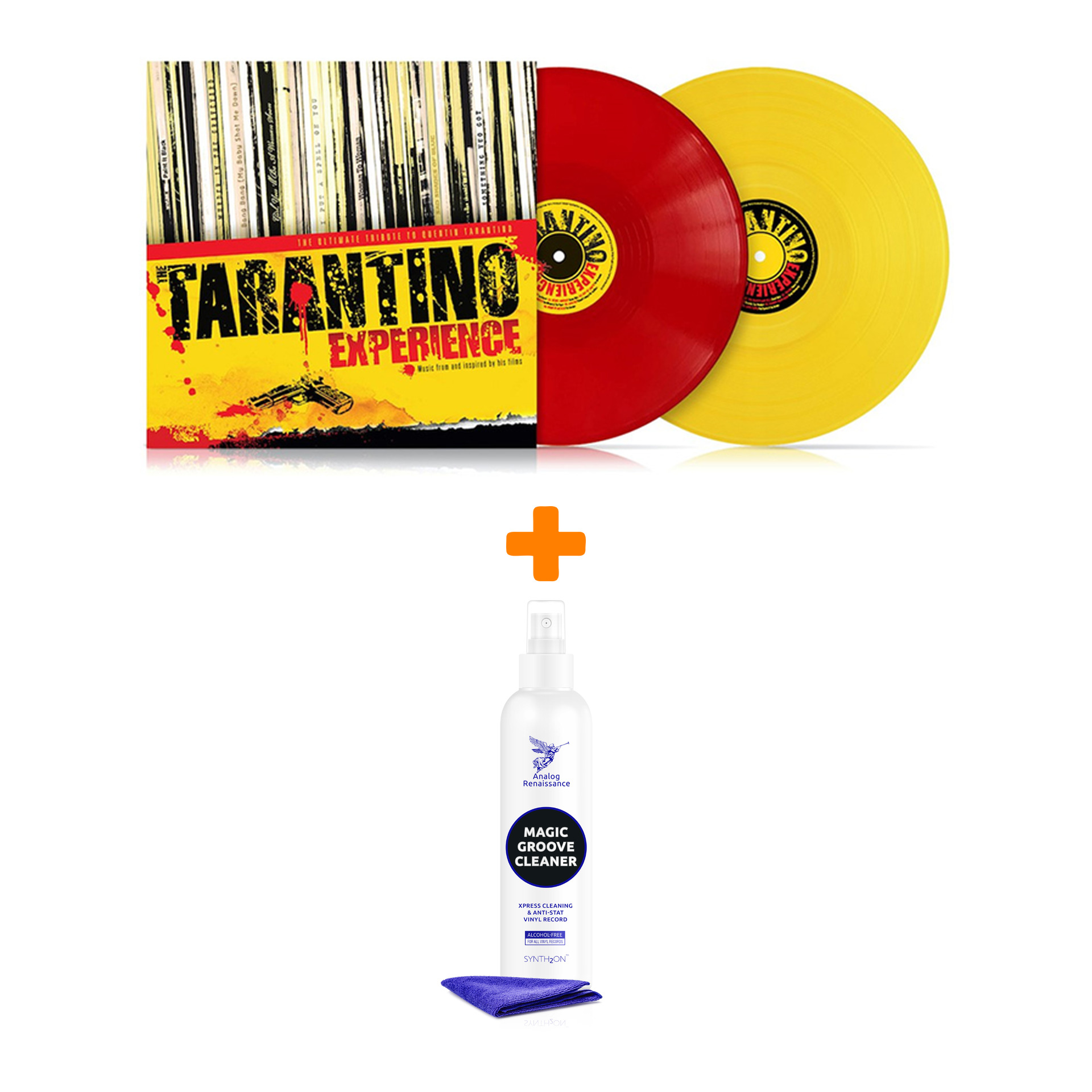 

V/A The Tarantino Experience Limited Edition Coloured Vinyl 2LP + Спрей для очистки LP с микрофиброй 250мл Набор