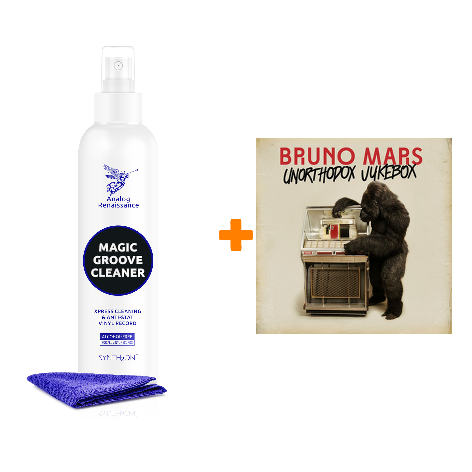 

BRUNO MARS Unorthodox Jukebox LP + Спрей для очистки LP с микрофиброй 250мл Набор