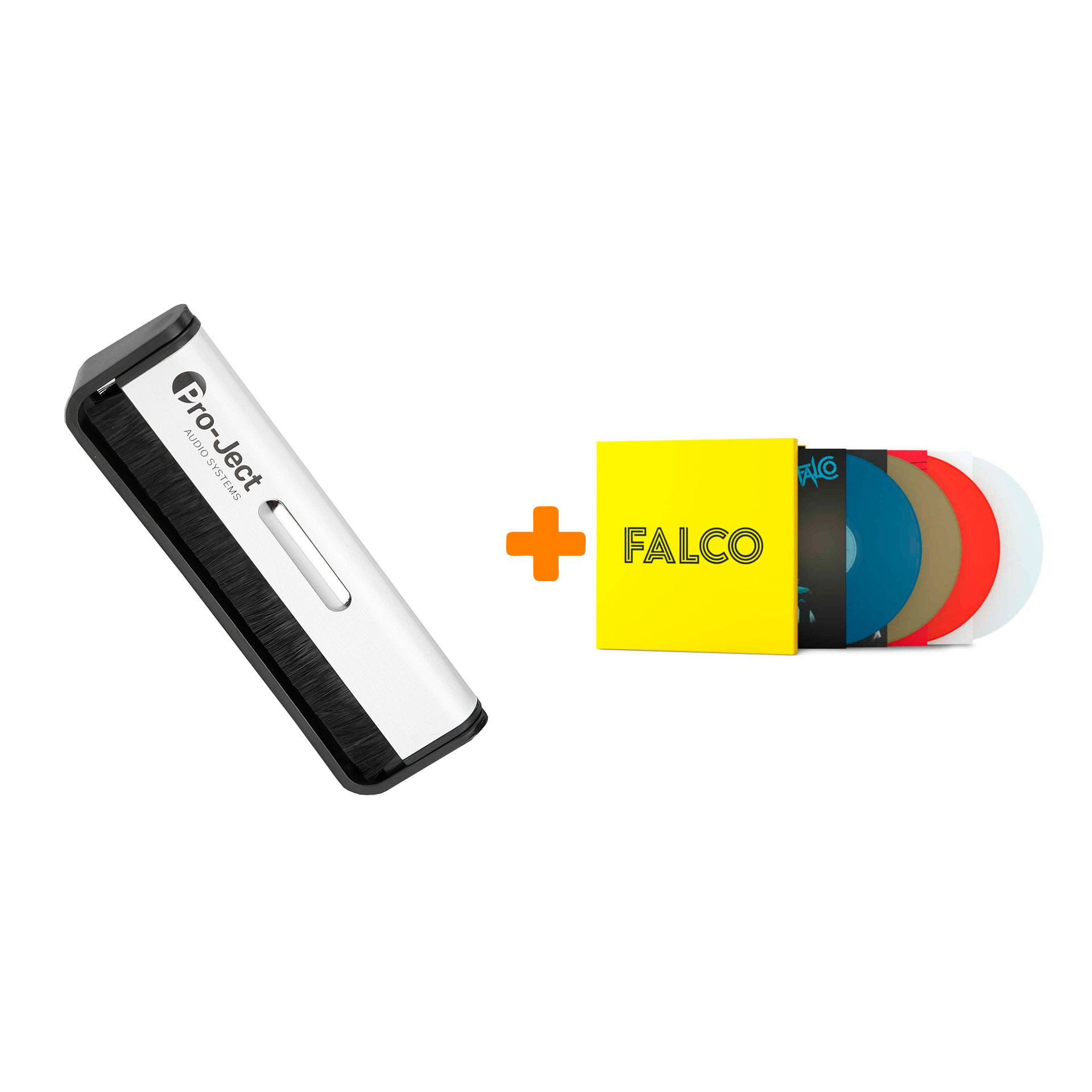 

FALCO The Box Coloured Vinyl 4LP + Щетка для LP Brush It Набор