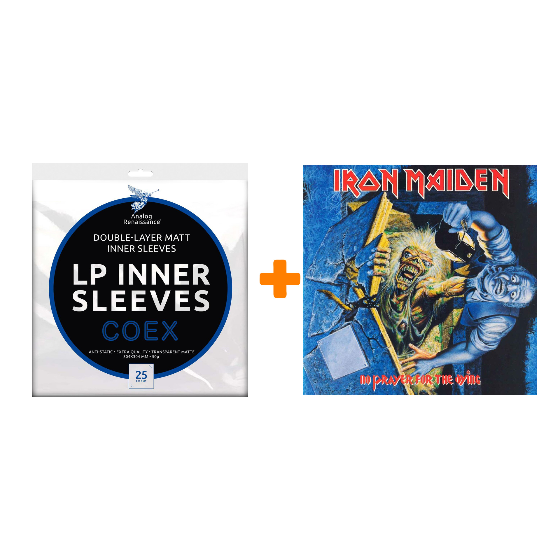 IRON MAIDEN No Prayer For The Dying LP + Конверты внутренние COEX для грампластинок 12 25шт Набор