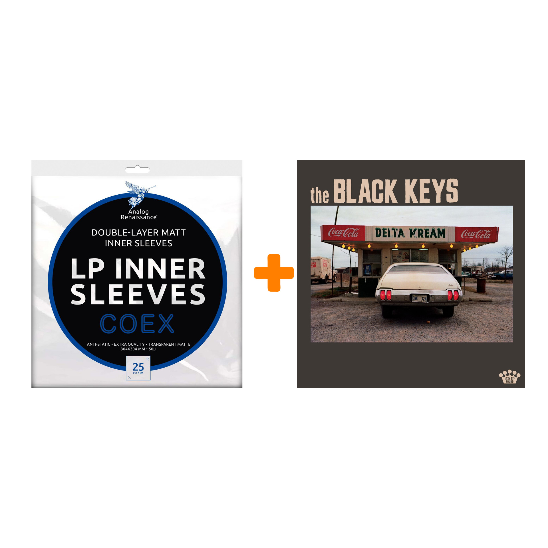 

THE BLACK KEYS Delta Kream Smokey Marbled Vinyl 2LP + Конверты внутренние COEX для грампластинок 12" 25шт Набор