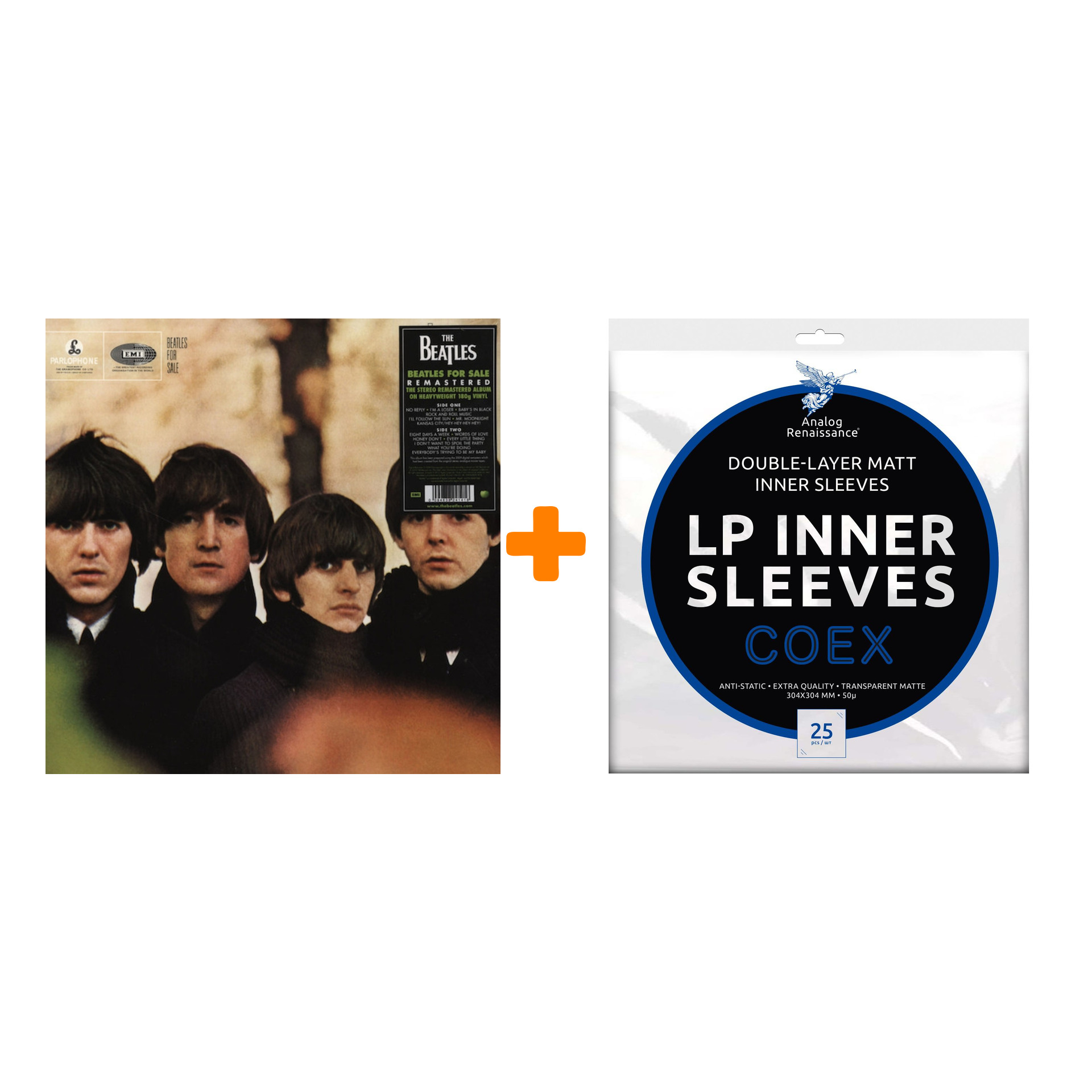 THE BEATLES Beatles For Sale LP + Конверты внутренние COEX для грампластинок 12 25шт Набор