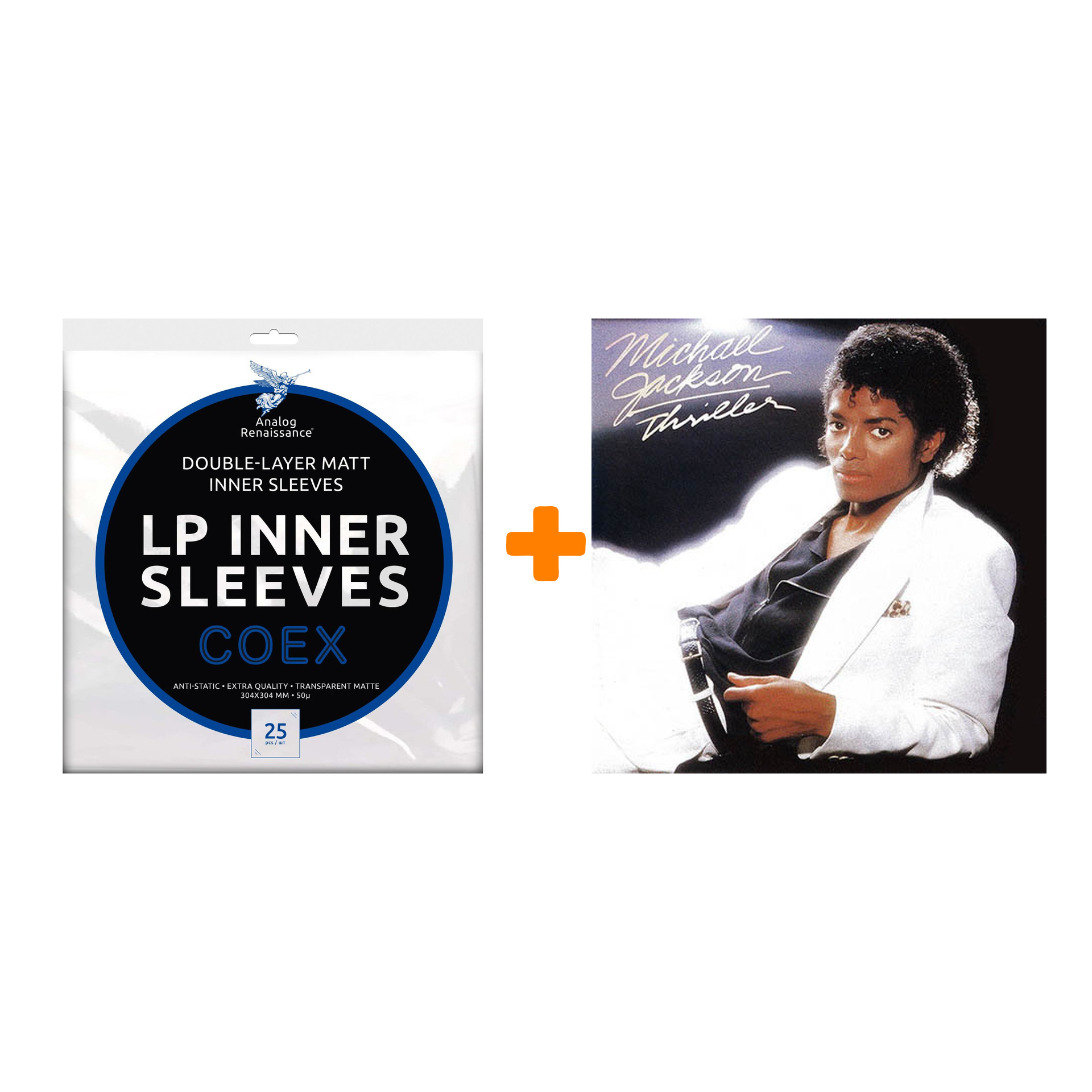JACKSON MICHAEL Thriller LP + Конверты внутренние COEX для грампластинок 12 25шт Набор