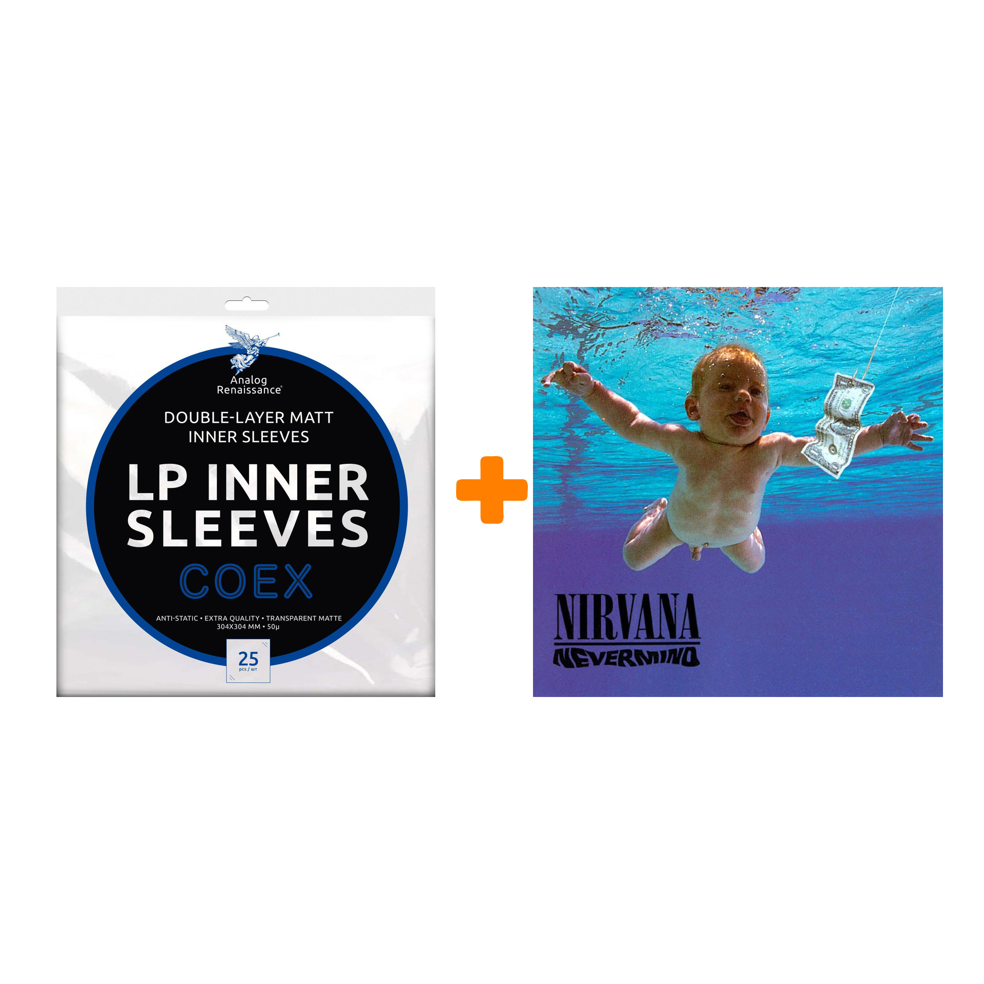 

NIRVANA Nevermind LP + Конверты внутренние COEX для грампластинок 12" 25шт Набор