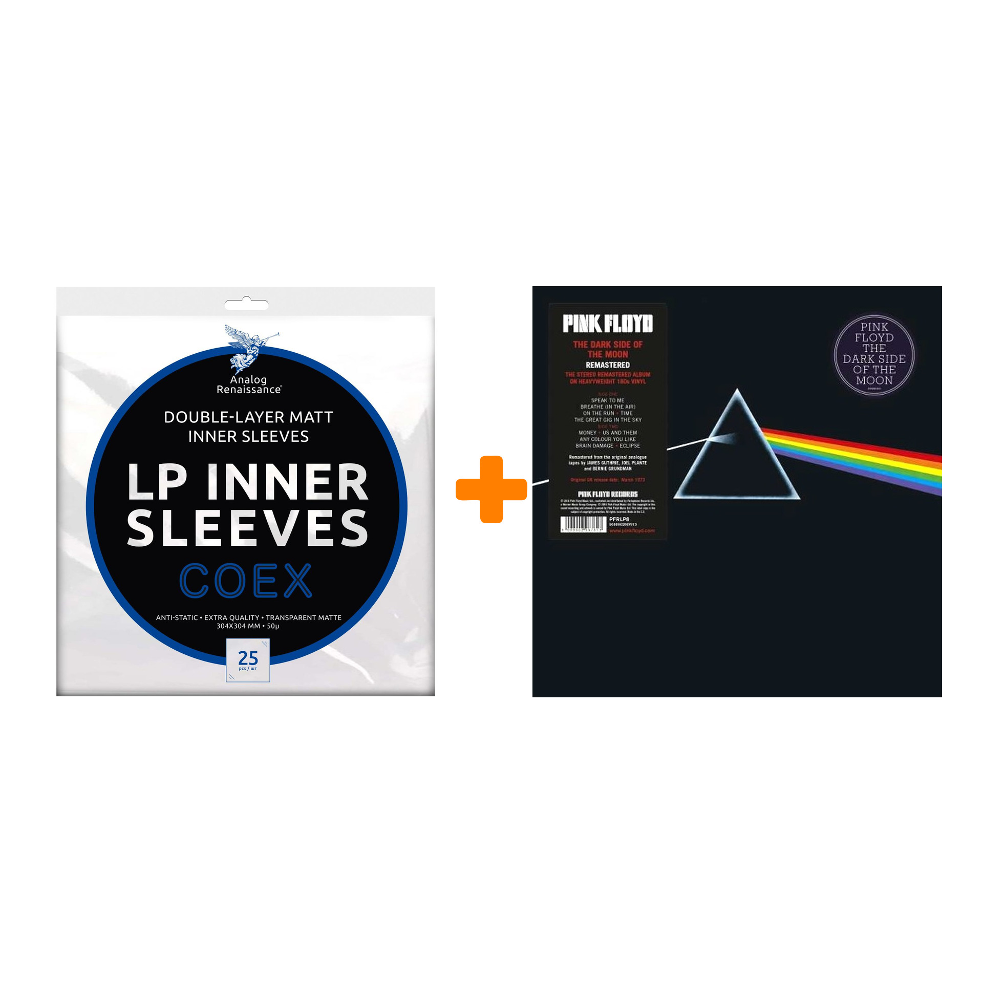 

PINK FLOYD Dark Side Of The Moon LP + Конверты внутренние COEX для грампластинок 12" 25шт Набор