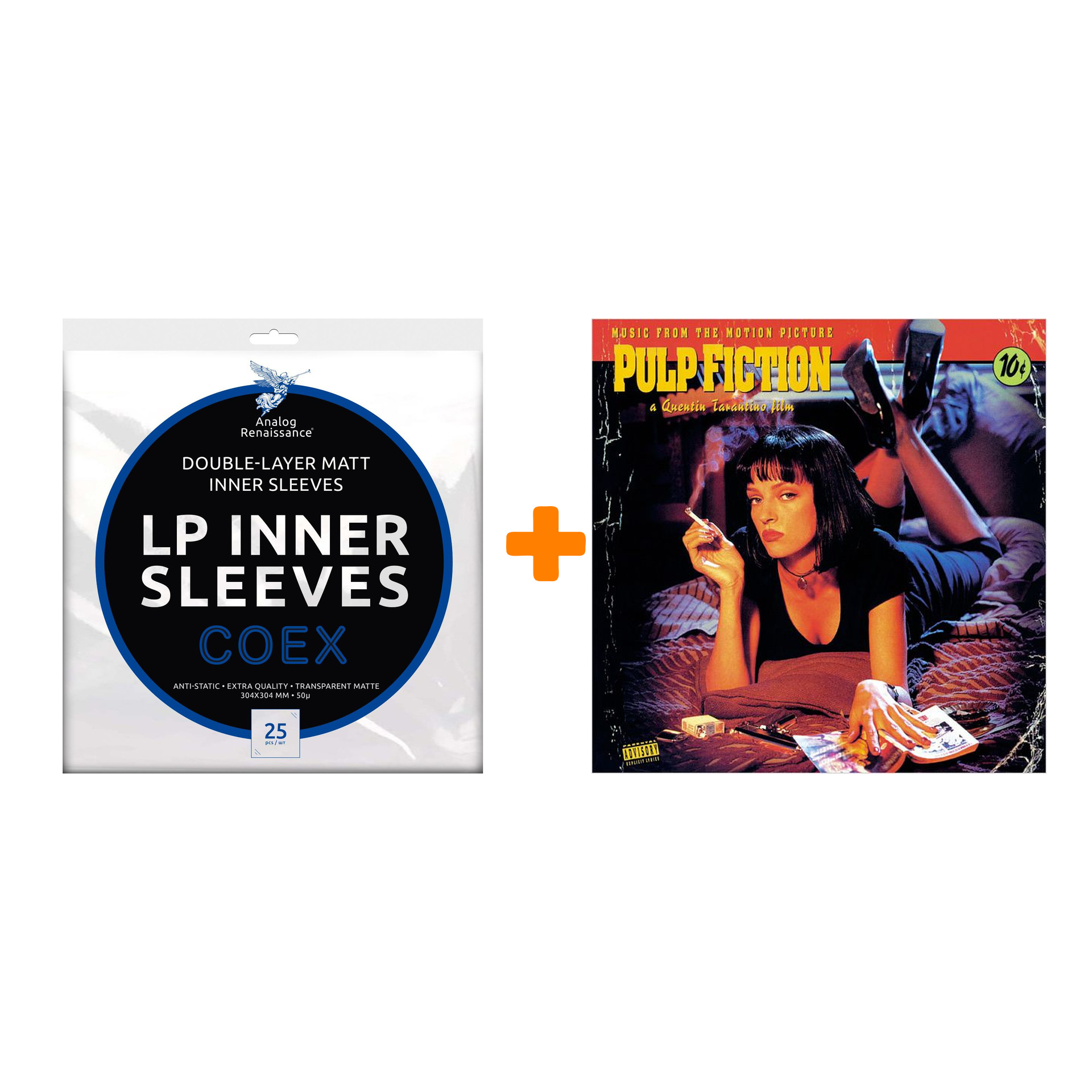 OST Pulp Fiction LP + Конверты внутренние COEX для грампластинок 12 25шт Набор
