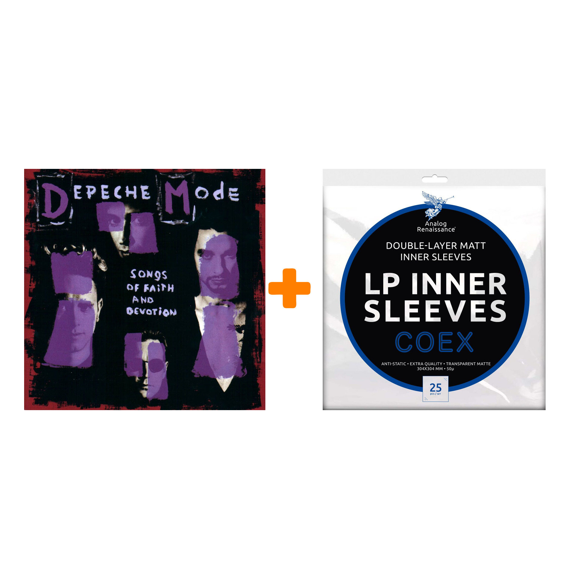 DEPECHE MODE Songs Of Faith And Devotion LP + Конверты внутренние COEX для грампластинок 12 25шт Набор