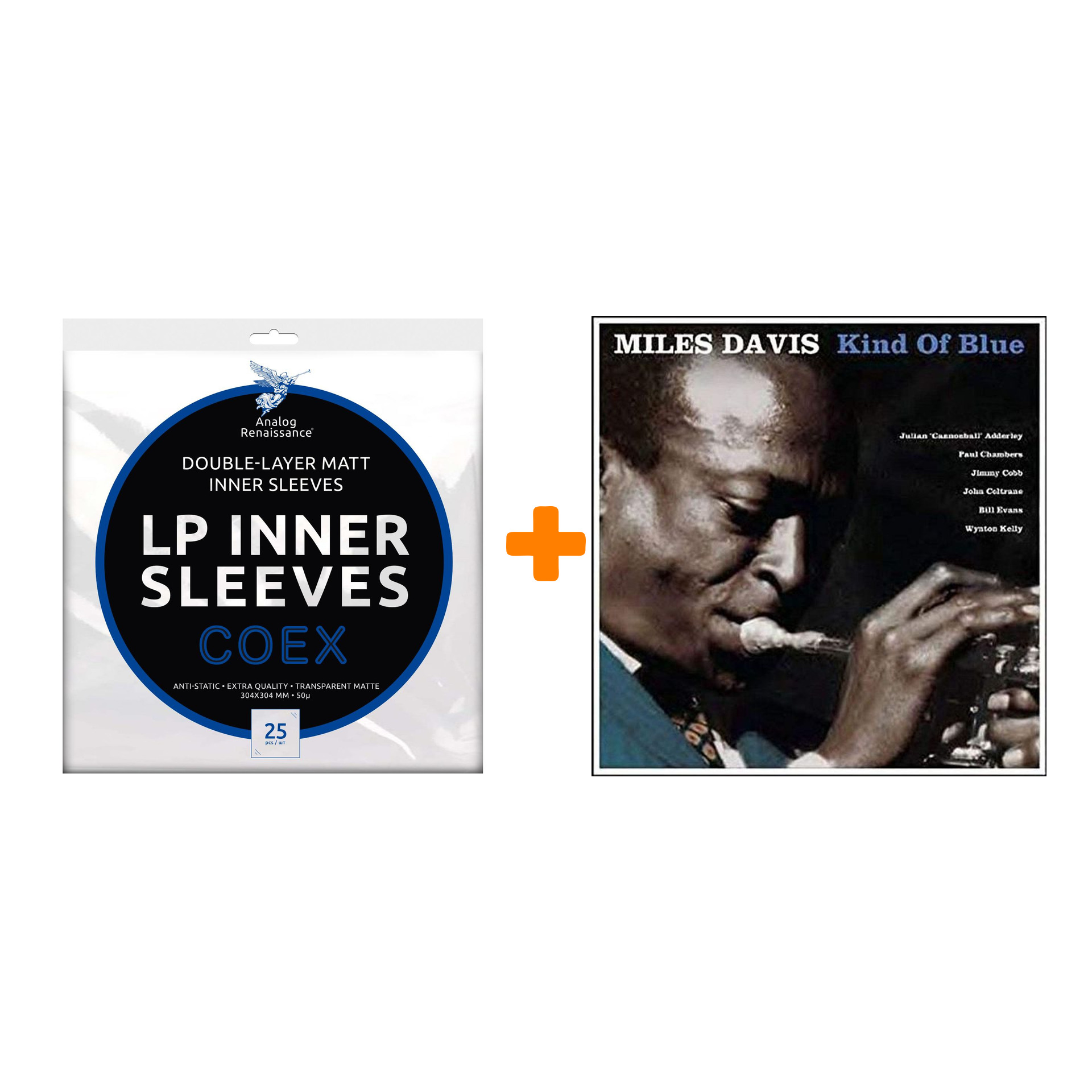 DAVIS MILES Kind Of Blue LP + Конверты внутренние COEX для грампластинок 12 25шт Набор