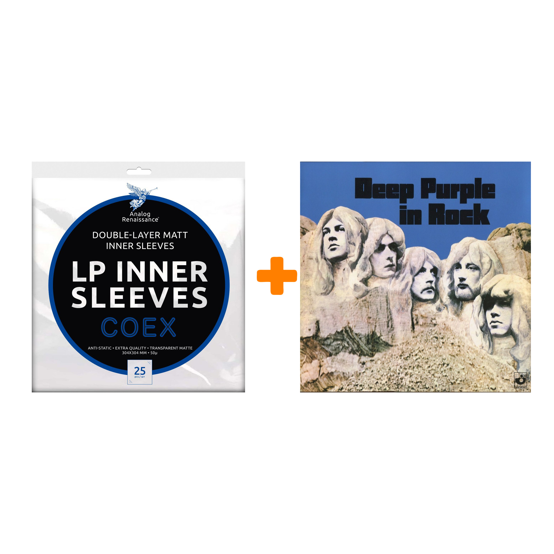 цена DEEP PURPLE In Rock LP + Конверты внутренние COEX для грампластинок 12 25шт Набор