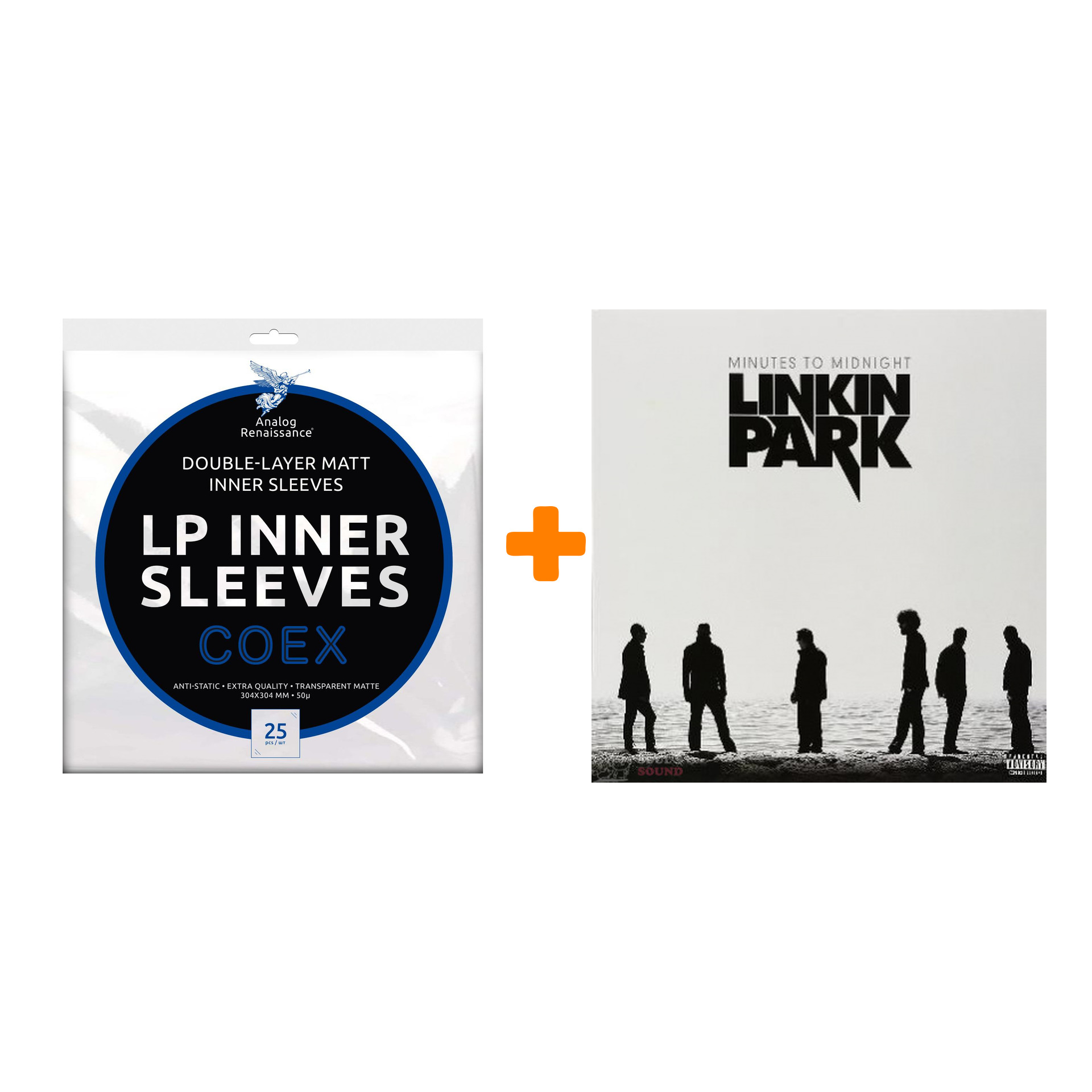 

LINKIN PARK Minutes To Midnight LP + Конверты внутренние COEX для грампластинок 12" 25шт Набор