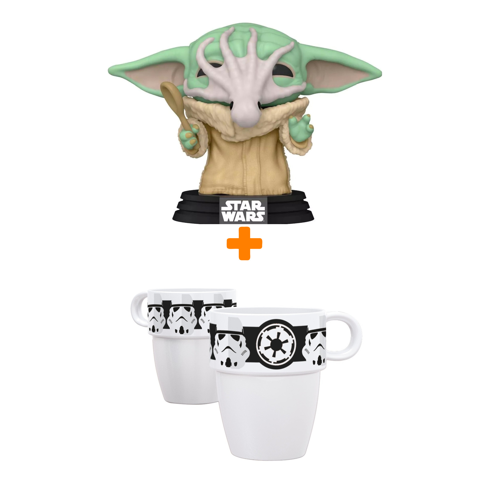 

Набор фигурка Star Wars The Mandalorian Grogu With Chowder Squid + набор кружек Star Wars