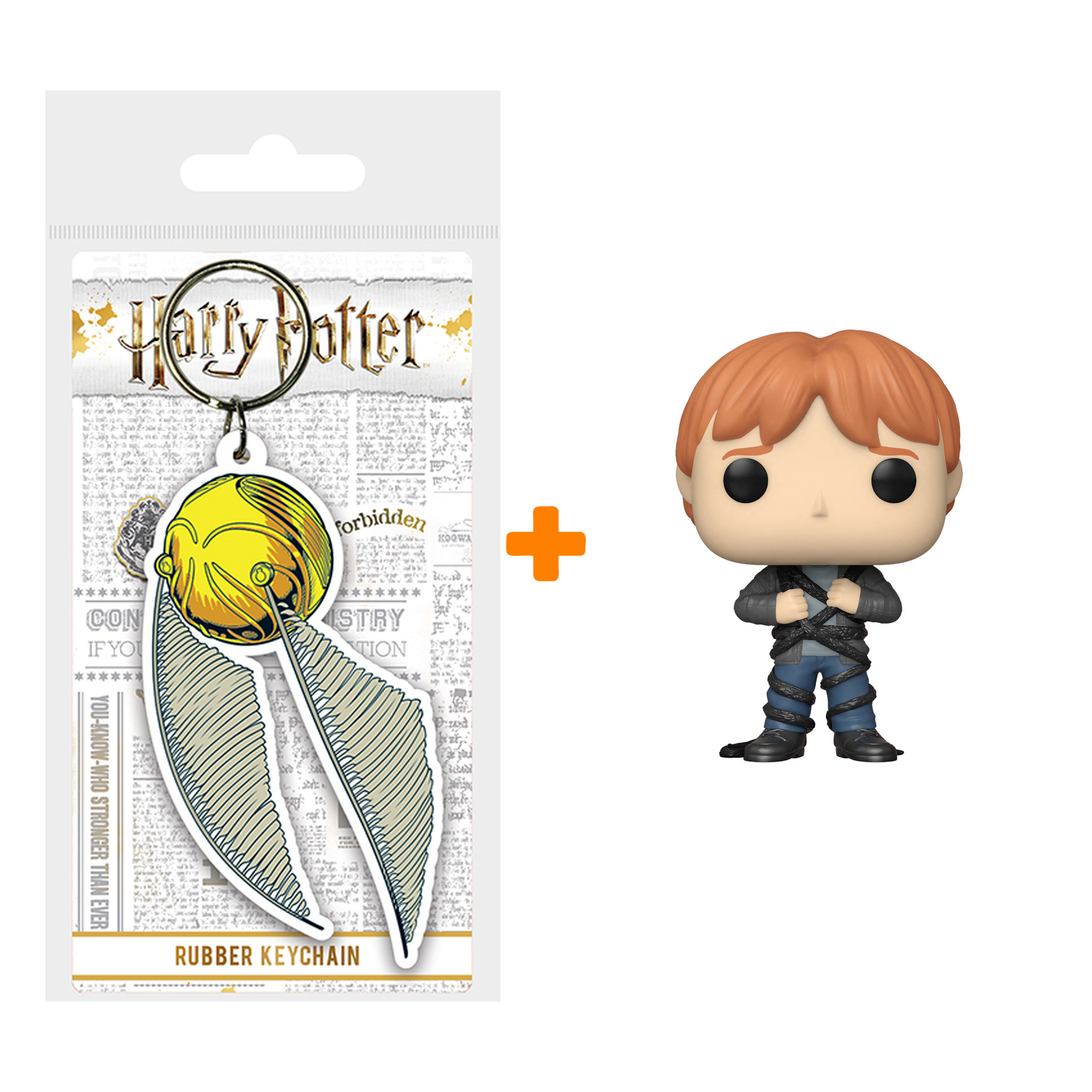 Набор фигурка Harry Potter Ron Weasley + брелок Snitch цена и фото