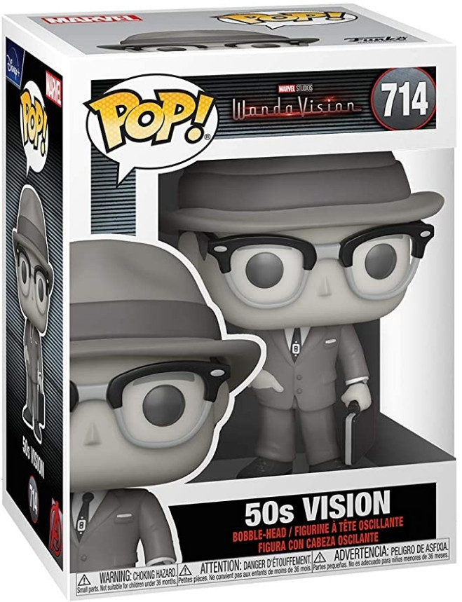  Funko POP Marvel: Wanda / Vision  50s Vision Black & White Bobble-Head (9,5 )