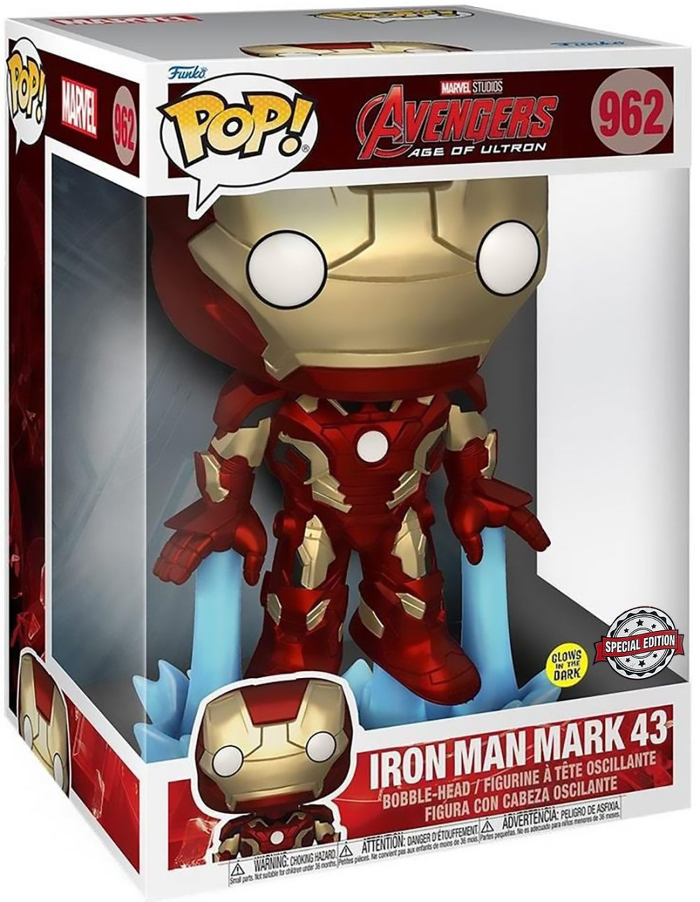  Funko POP Marvel: Marvel Avengers Age Of Ultron  Iron Man Mark 43 Glows In The Dark Exclusive Bobble-Head (25 )