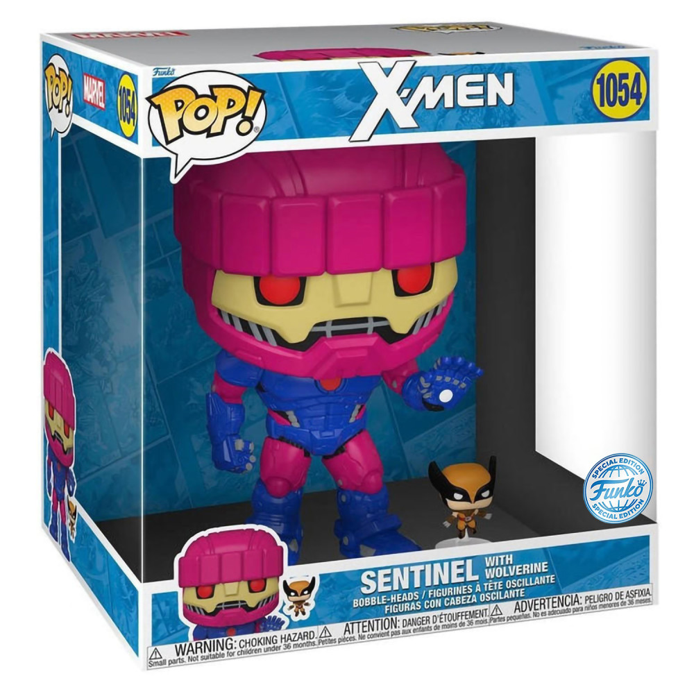  Funko POP Marvel: X-Men  Sentinel with Wolverine With Chase Bobble-Head (25 )