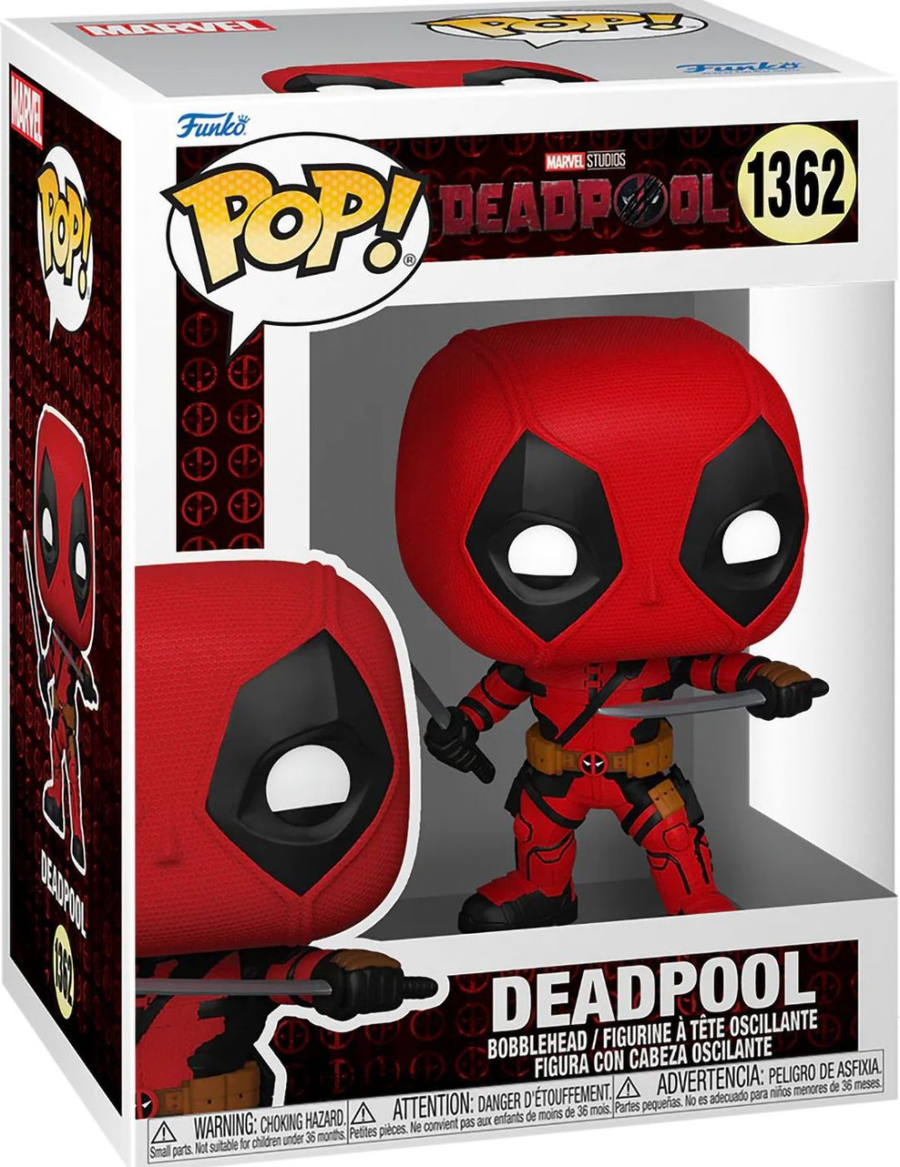  Funko POP Marvel: Deadpool 3  Deadpool Bobble-Head (9,5 )