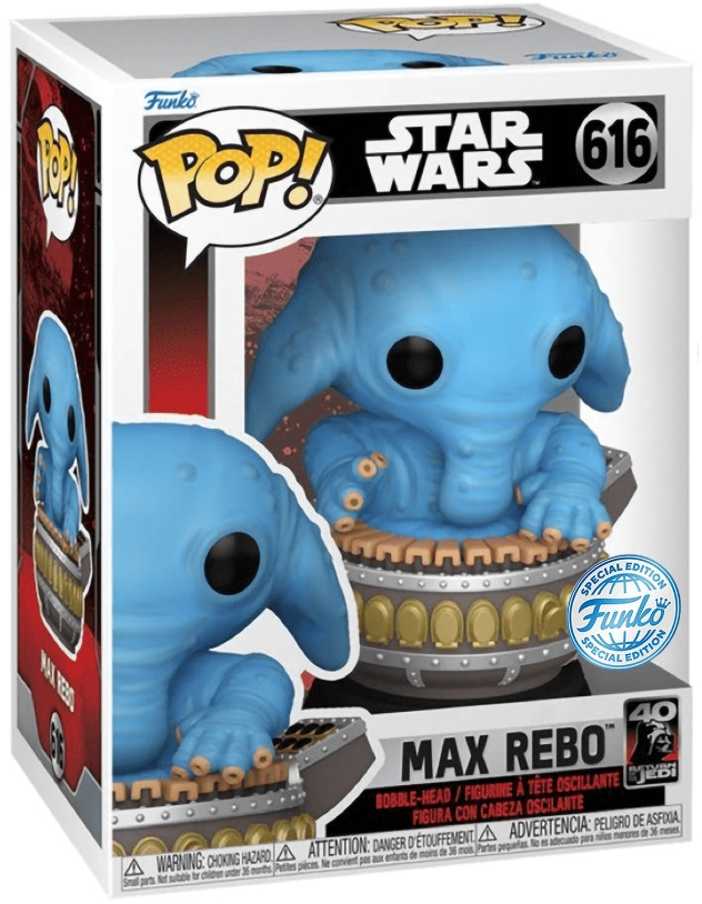  Funko POP Star Wars Episode VI: Return of the Jedi 40th  Max Rebo Exclusive Bobble-Head (9,5 )
