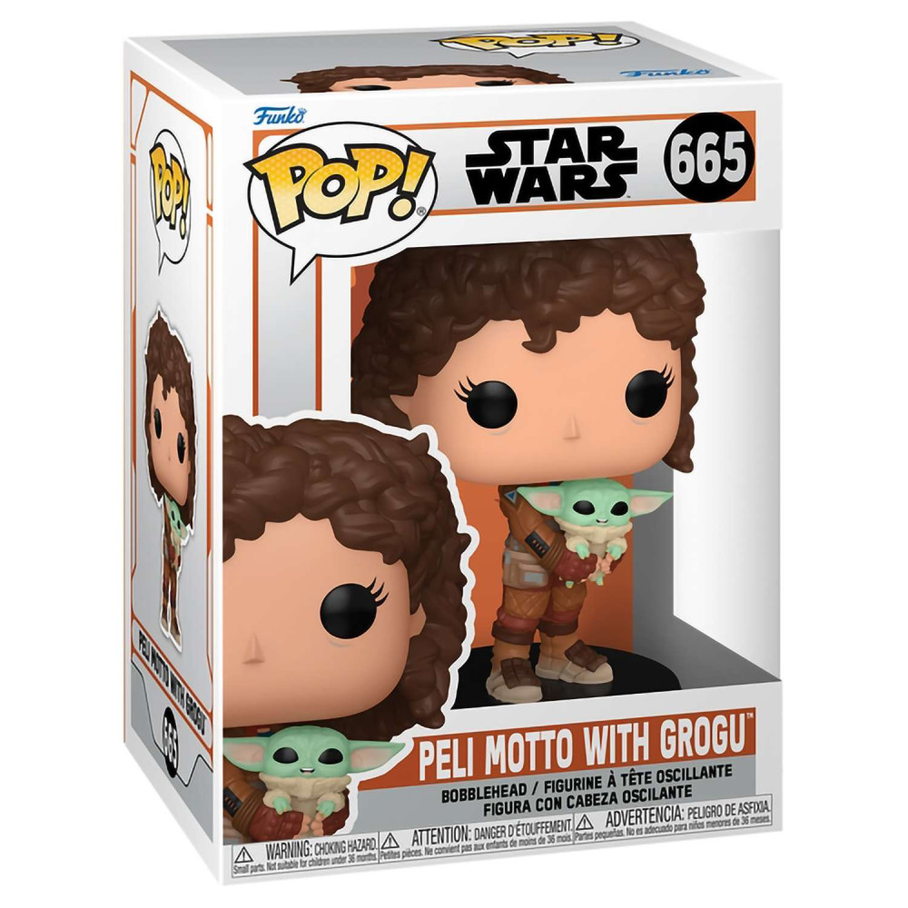  Funko POP Star Wars: Mandalorian S9  Peli Motto with Grogu Bobble-Head (9,5 )