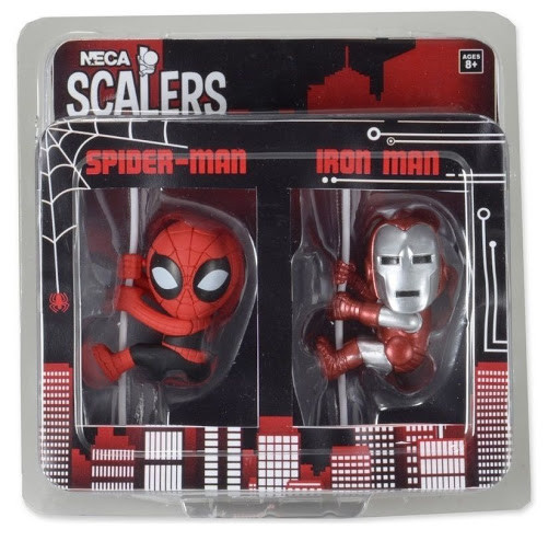   Scalers Mini Figures. SDCC 2014  Ironman/Spiderman (Characters). 2 Pack (5 )