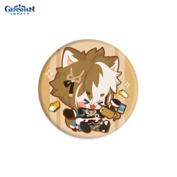  Genshin Impact: Chibi Canine  Warrior Gorou Cloth Badge