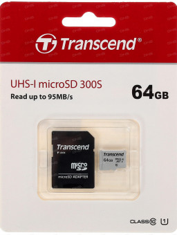   Transcend microSDHC 64GB Class 10 UHS-I U1