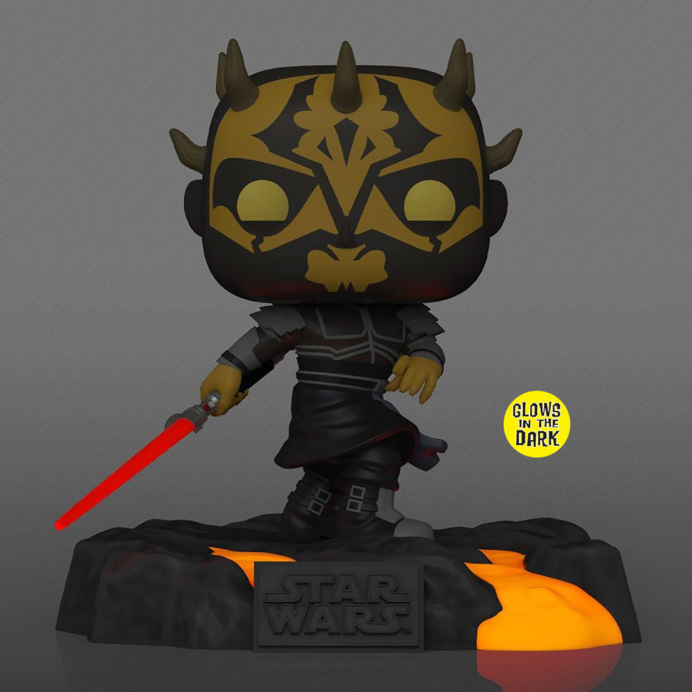  Funko POP Deluxe Star Wars Red Saber: Series Vol.1  Savage Opress [Glows In The Dark] Exclusive Bobble-Head (16,5 )