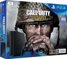   Sony PlayStation 4 Slim (1 TB) Black +  Call of Duty: WWII