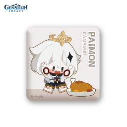  Genshin Impact: Go Camping! Series  Paimon Square Can Badge