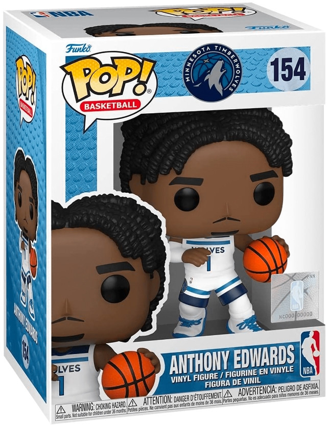  Funko POP Basketball: NBA Minnesota Timberwolves  Anthony Edwards (9,5 )