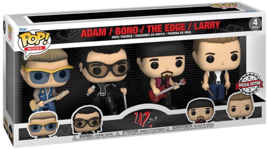   Funko POP Rocks: U2  Adam / Bono / The Edge / Larry Exclusive 4-Pack (9, 5 )