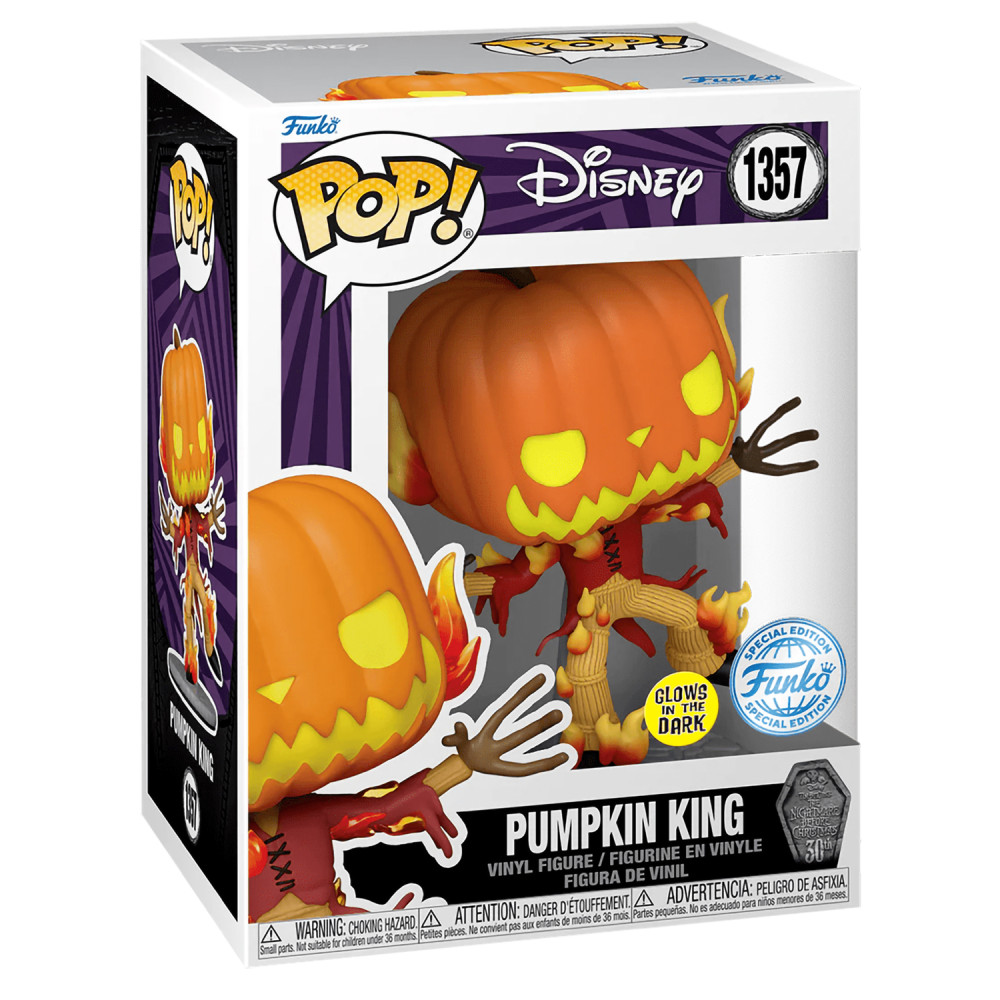  Funko Disney: The Nightmare Before Christmas 30th  Pumpkin King [Glows In The Dark] Exclusive (9, 5 )