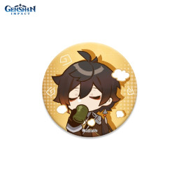  Genshin Impact: Chibi Expressions  Zhongli Can Badge