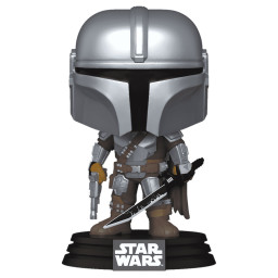  Funko POP Star Wars: Mandalorian S9  The Mandalorian with Darksaber Bobble-Head (9,5 )