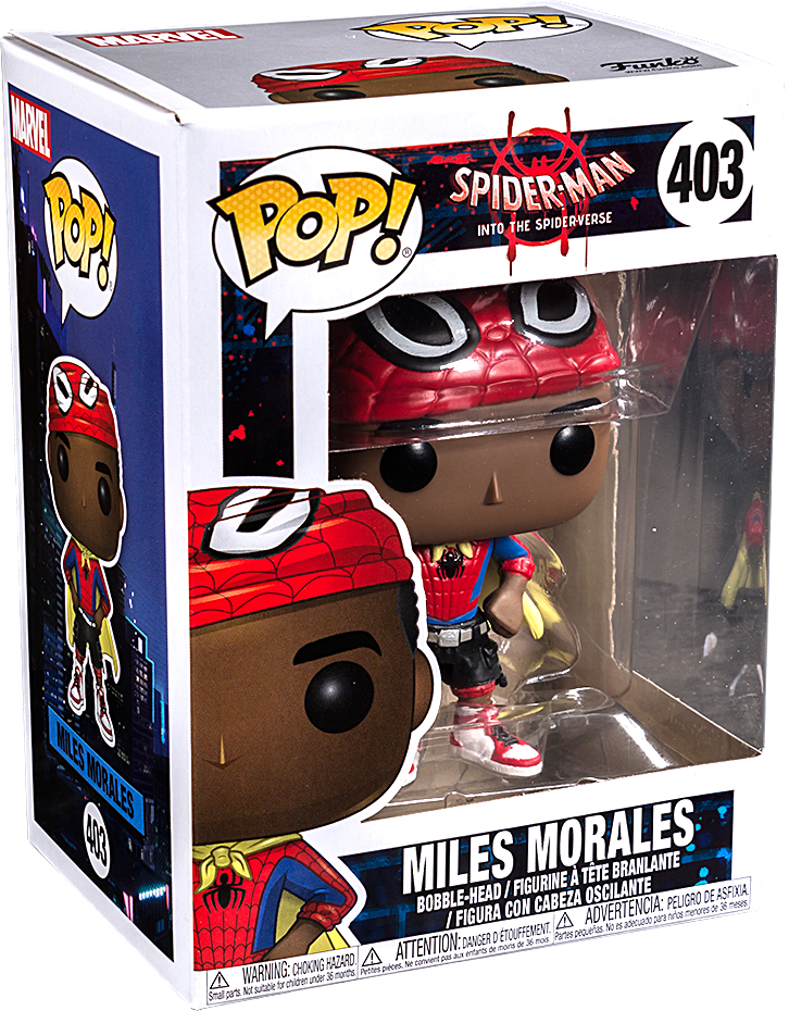  Funko POP: Spider-Man Into The Spider-Verse  Miles Morales With Cape Bobble-Head (9,5 )