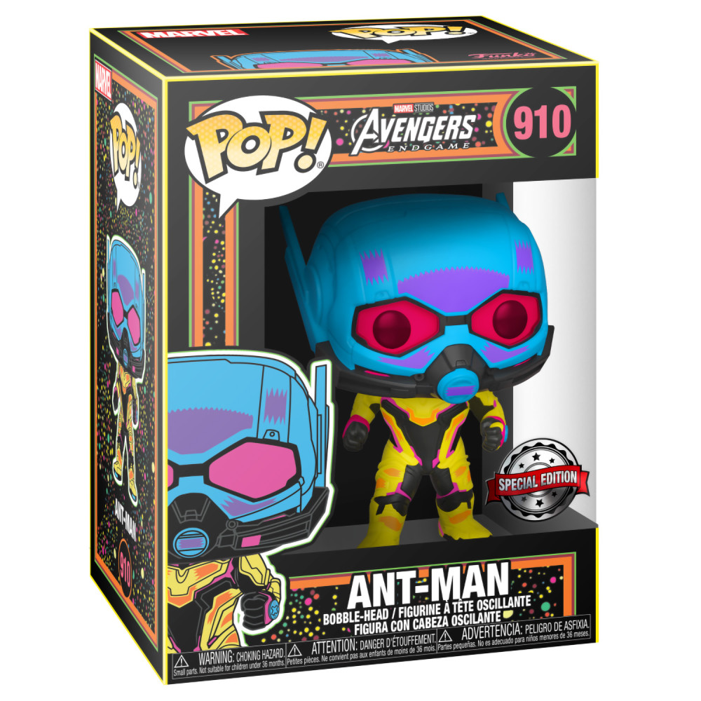  Funko POP Marvel: Avengers Endgame  Ant-Man Black Light Exclusive Bobble-Head (9,5 )