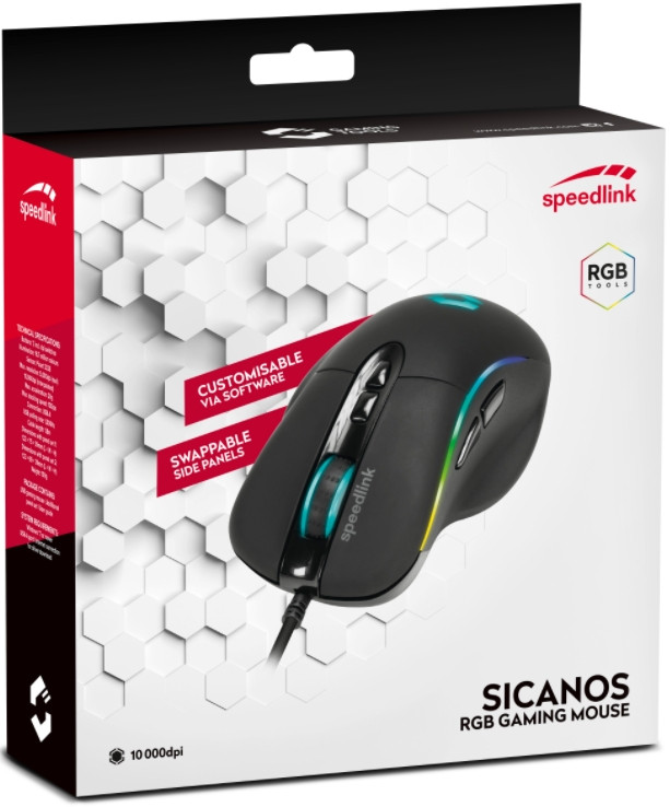  Speedlink Sicanos RGB Gaming Mouse black   PC (SL-680013-BK)